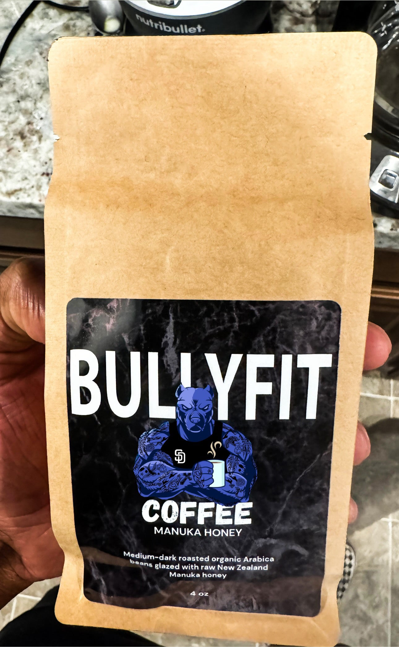 BullyFIT Manuka Honey Coffee 4oz (TWO Pack) | Energy Boost | Authentic Manuka Honey| Pre Workout Substitute| Organic