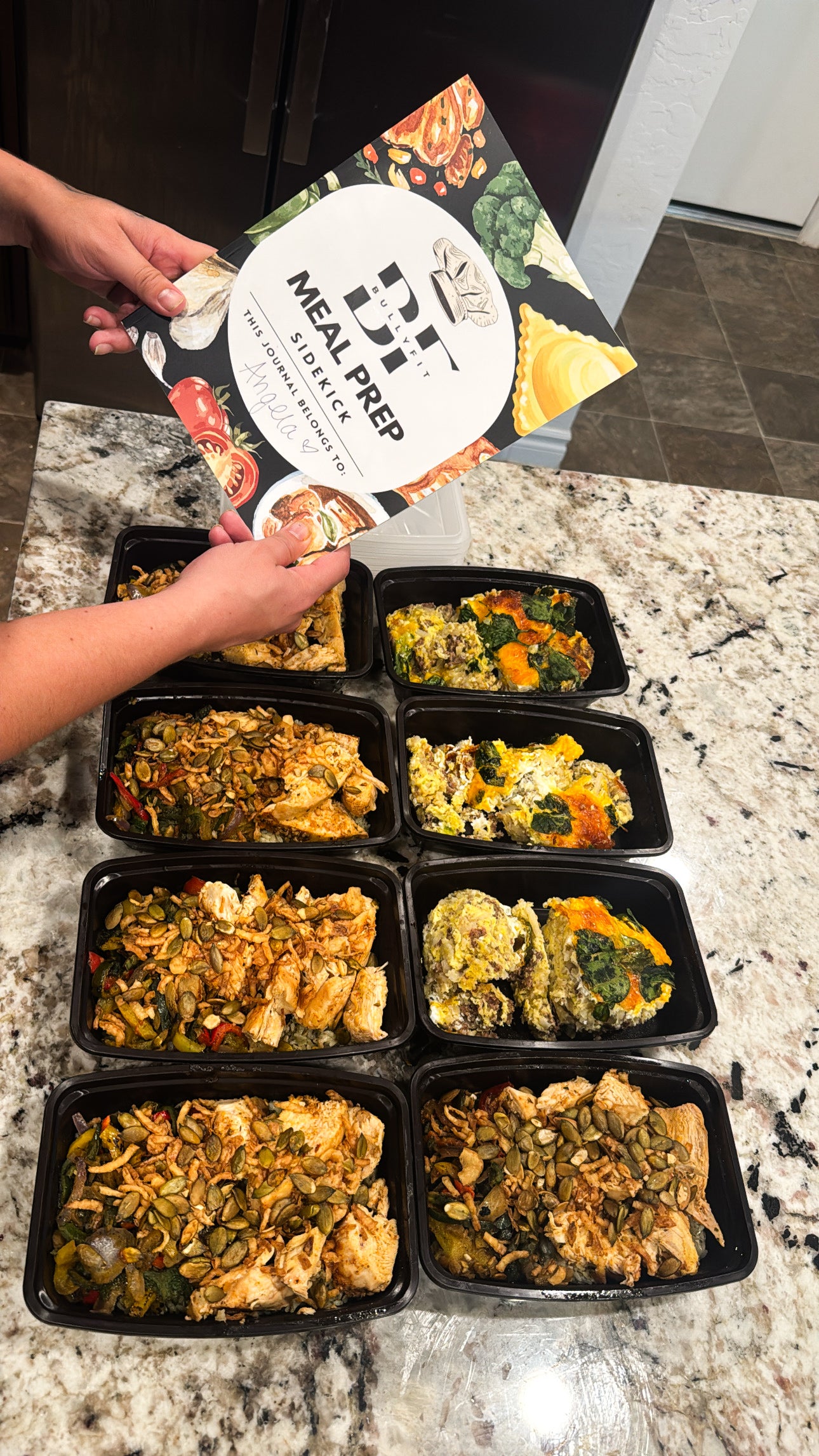 BullyFIT Meal Prep Journal| Portion Control| Time Management| Alleviate stressful daily cooking| Recipe Ideas| Save On Grocery Bills|