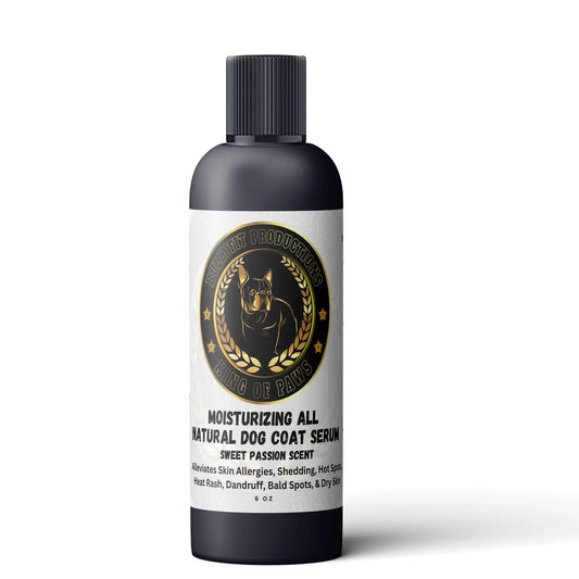 BullyFIT x King Of Paws Skin & Coat  Dog Serum (Sweet Passion) Scent 6oz | Organic Pet Lotion & Leave-In Conditioner | Sensitive Skin | Skin Allergies| Pet Grooming Kit |Cruelty Free| Vegan Friendly| Vet Approved|Handcrafted | Deodorizer | Flea & Tick