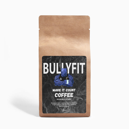 BullyFIT Manuka Honey Coffee 4oz (TWO Pack) | Energy Boost | Authentic Manuka Honey| Pre Workout Substitute| Organic