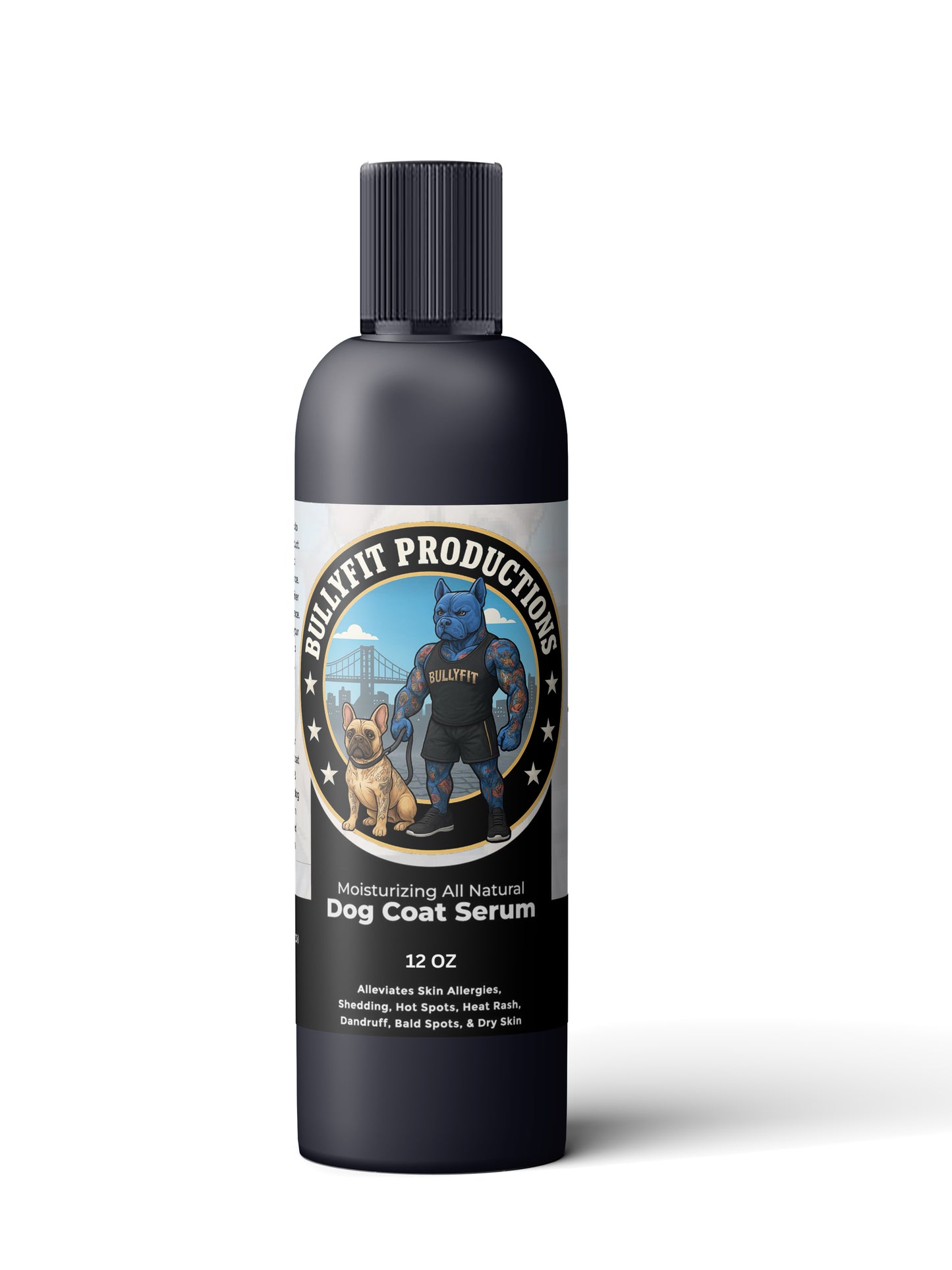 BullyFIT All Natural Skin & Coat Dog Serum 12oz - Pet Grooming | Sensitive Skin Relief | Shedding | Skin Issues| Vegan Friendly | Pet Lotion| Pet Leave in conditioner| Vet Approved|Handcrafted| Cruelty Free|Eco Friendly| Holistic