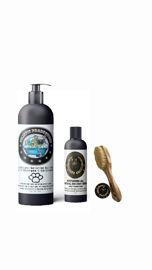 (PREORDER) BullyFIT x King Of Paws Sensitive Skin Pet Pack Best Organic Dog Shampoo, Pet Grooming Kit, & Sensitive Skin Solutions |Cruelty Free| Vegan Friendly | Vet Approved | Eco Friendly | Organic Pet Spray| Holistic | Deodorizer Pet Kit|Handcrafted|