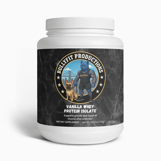 BullyFIT Whey Protein Isolate (Vanilla Flavor) - Advanced 100% Whey Protein Powder for Muscle Growth, Recovery, Weight Loss, BCAAs, and Multivitamin Support