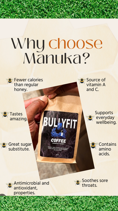 BullyFIT Manuka Honey Coffee 4oz (TWO Pack)